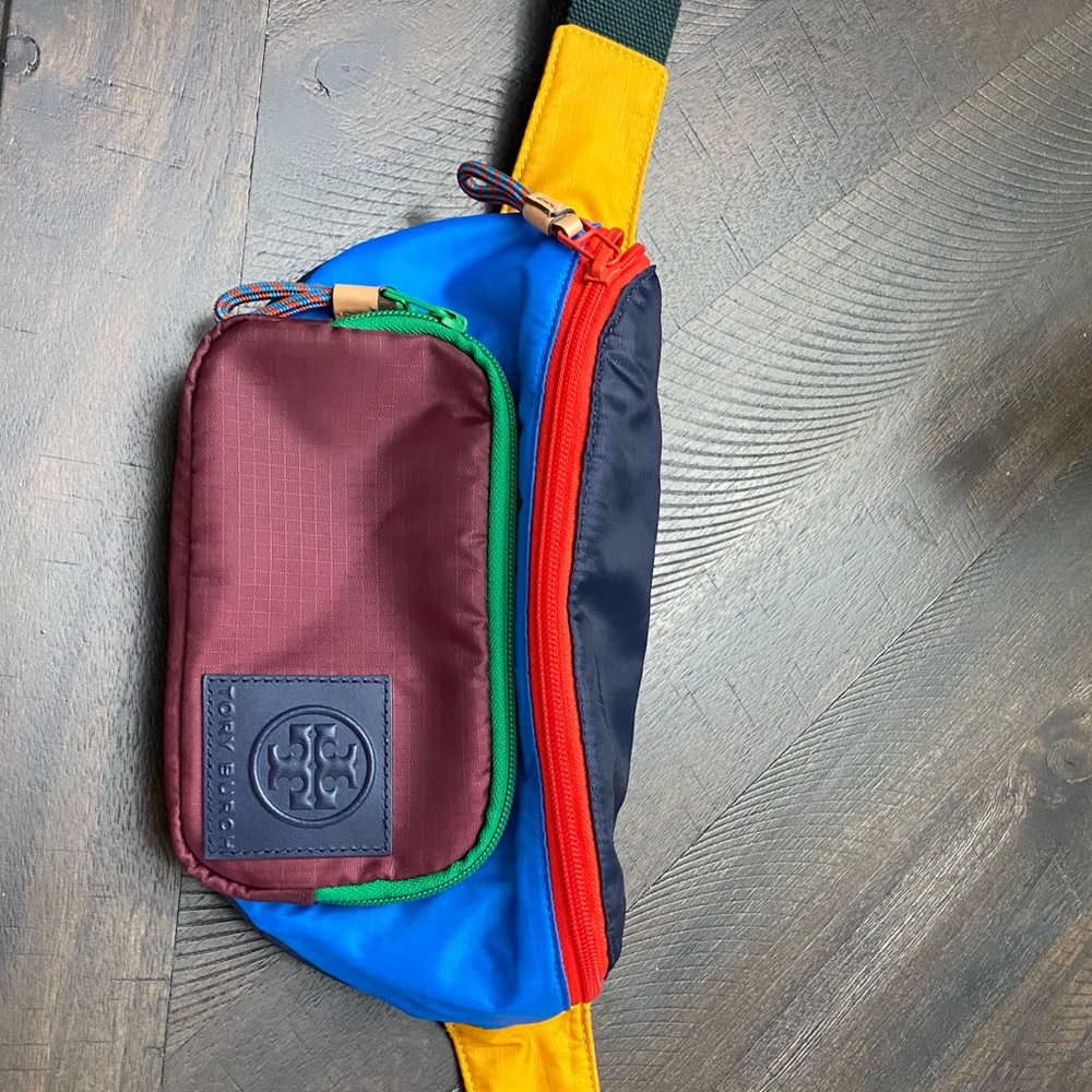 Tory Burch RIPSTOP NYLON COLOR-BLOCK BELT BAG